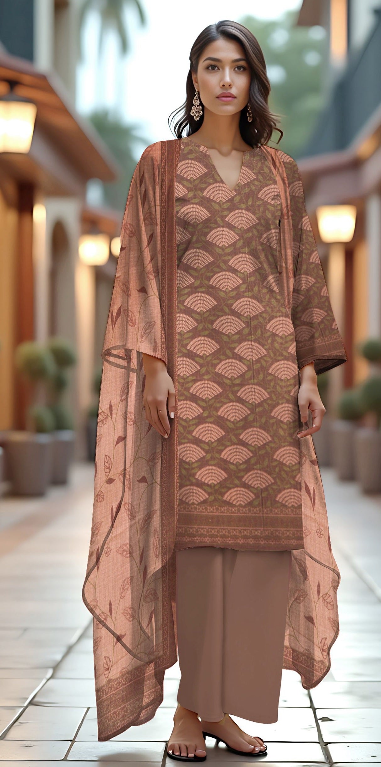 Khd-008- Khadar Suit | 3 Piece