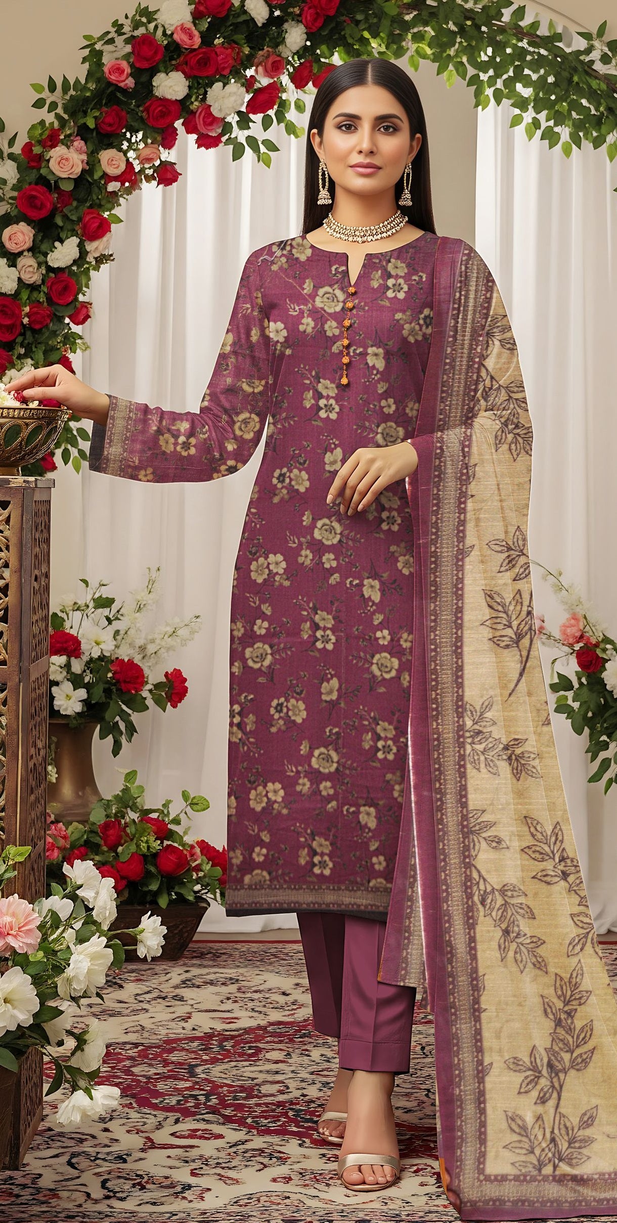 Khd-010- Women Khadar Suit | 3 Piece