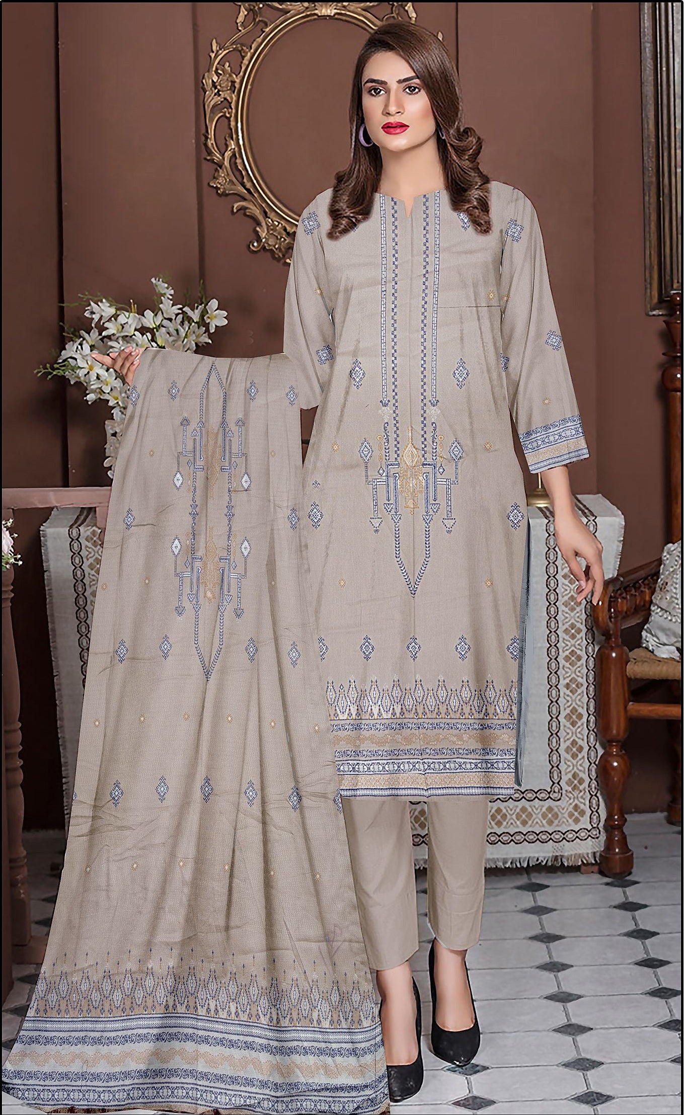 Krd-014- Karandi Barosha | 3 Piece suits