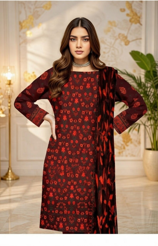 Hoor by HarbonStone | 3-Piece Premium Printed Lawn - Unstitched
