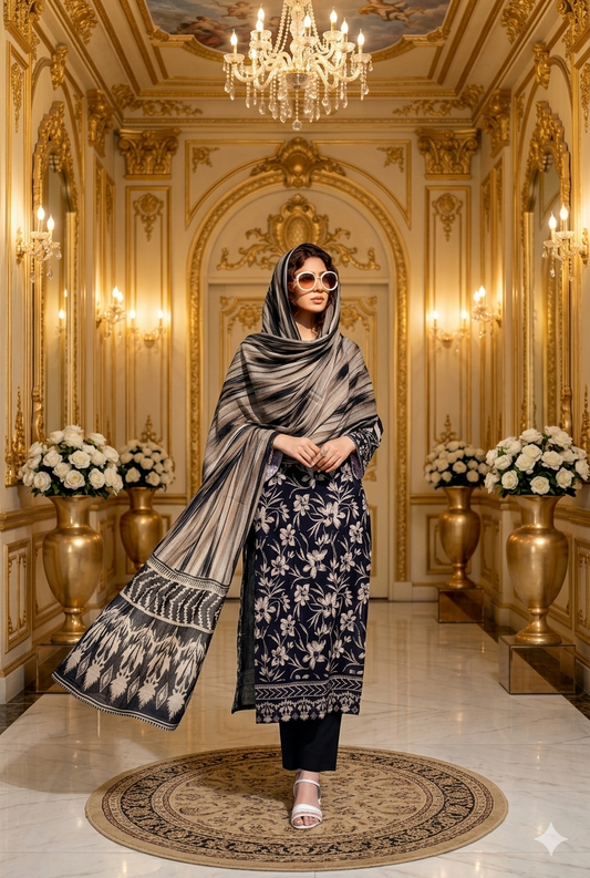 Hoor by HarbonStone | 3-Piece Premium Printed Lawn - Unstitched