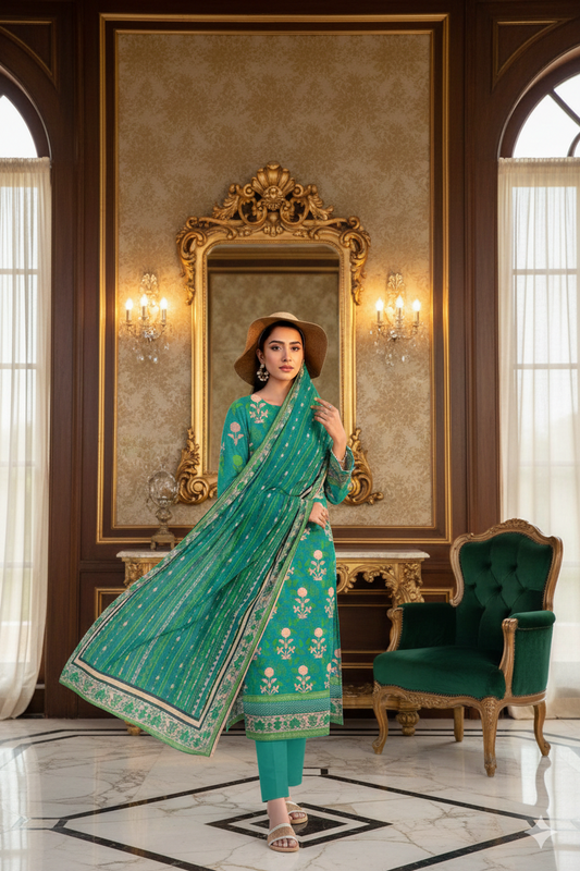 Hoor by HarbonStone | 3-Piece Premium Printed Lawn - Unstitched