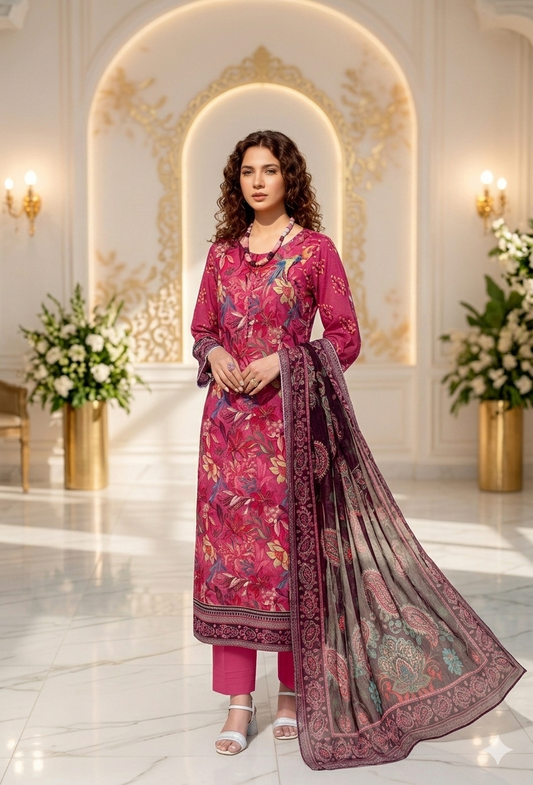 Hoor by HarbonStone | 3-Piece Premium Printed Lawn - Unstitched