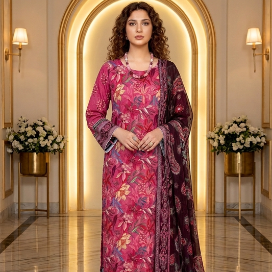 Hoor by HarbonStone | 3-Piece Premium Printed Lawn - Unstitched