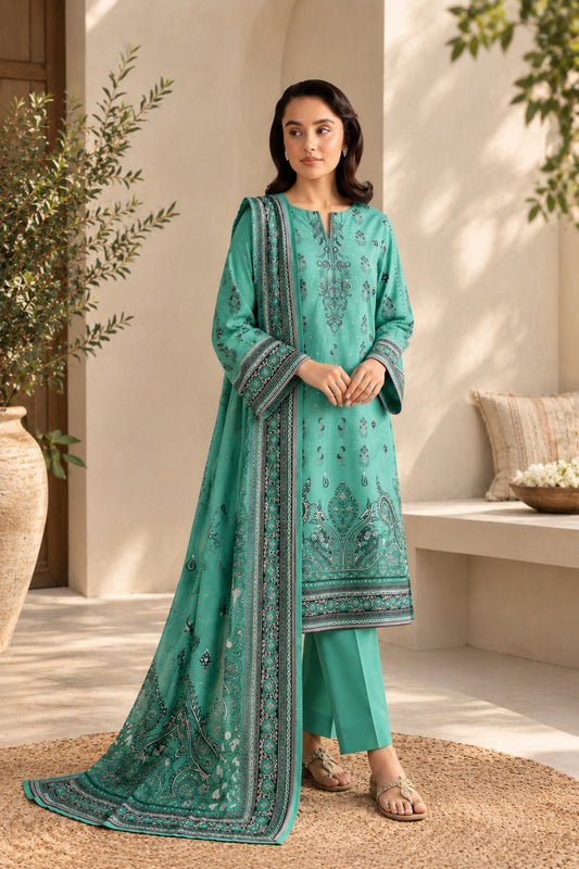 REEF | Turquoise Paisley 3-Piece Unstitched