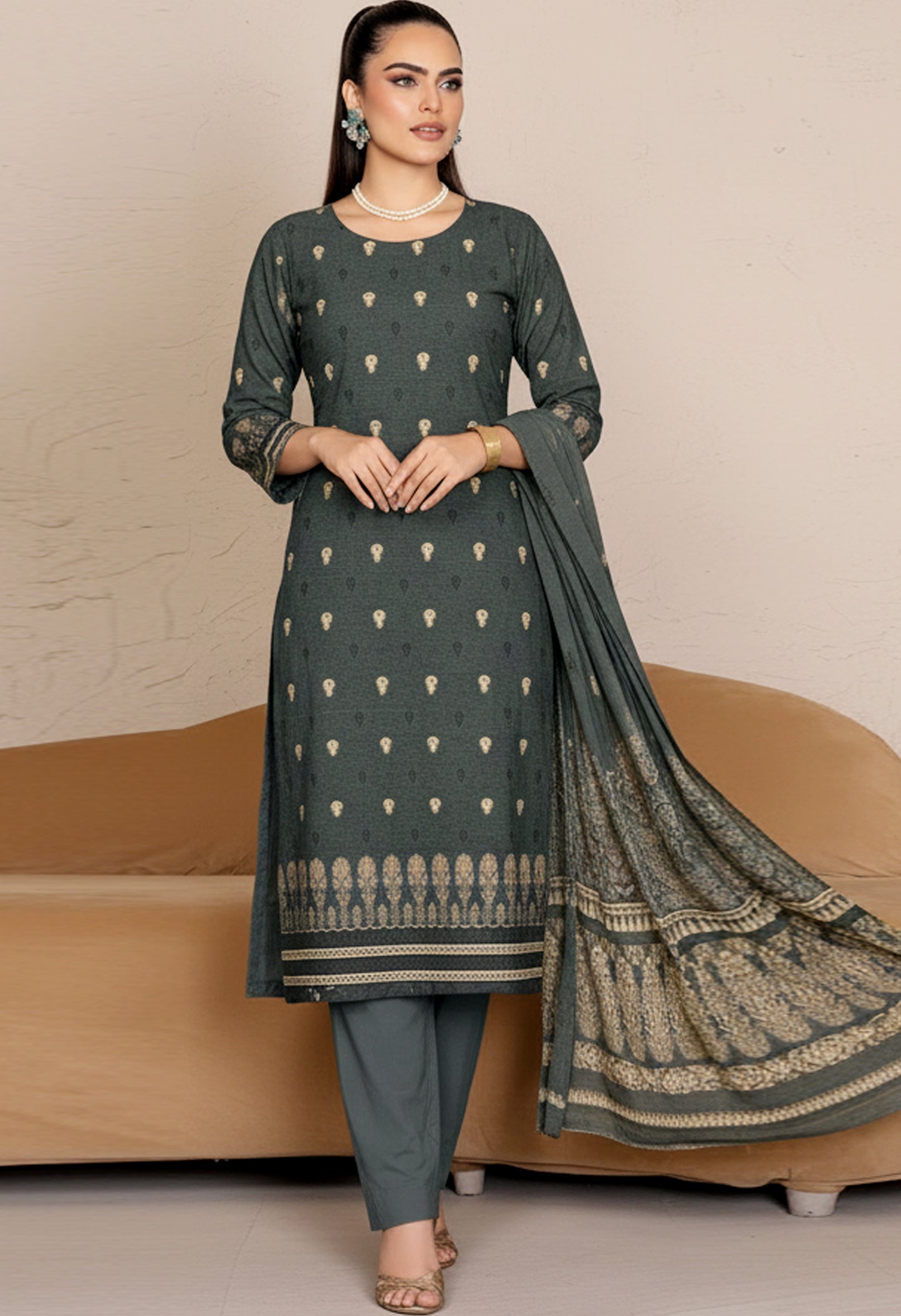 Lwn-006 - Lawn  Baanadora  | 3 Piece suits