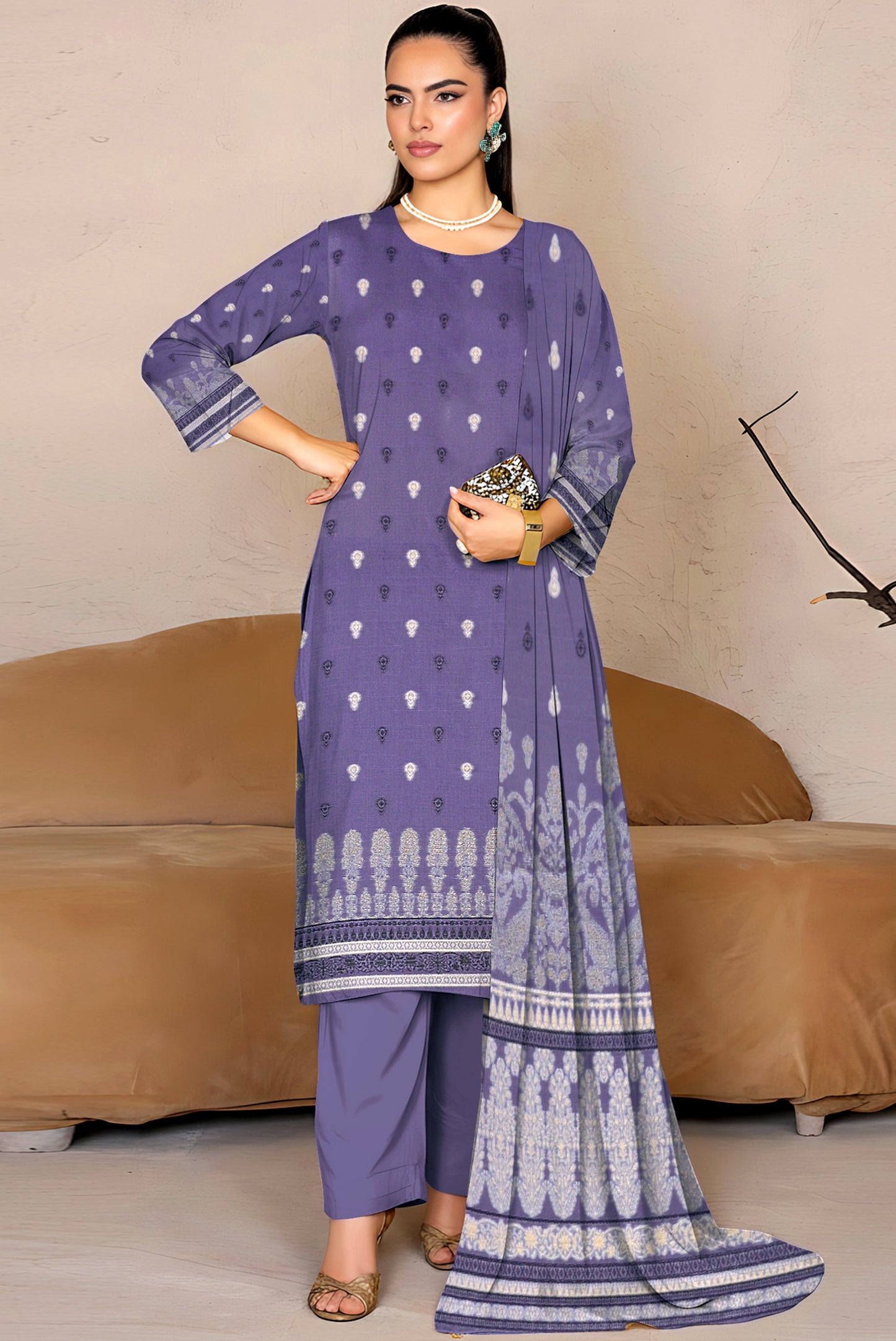 Lwn-001- Lawn  Baanadora  | 3 Piece suits