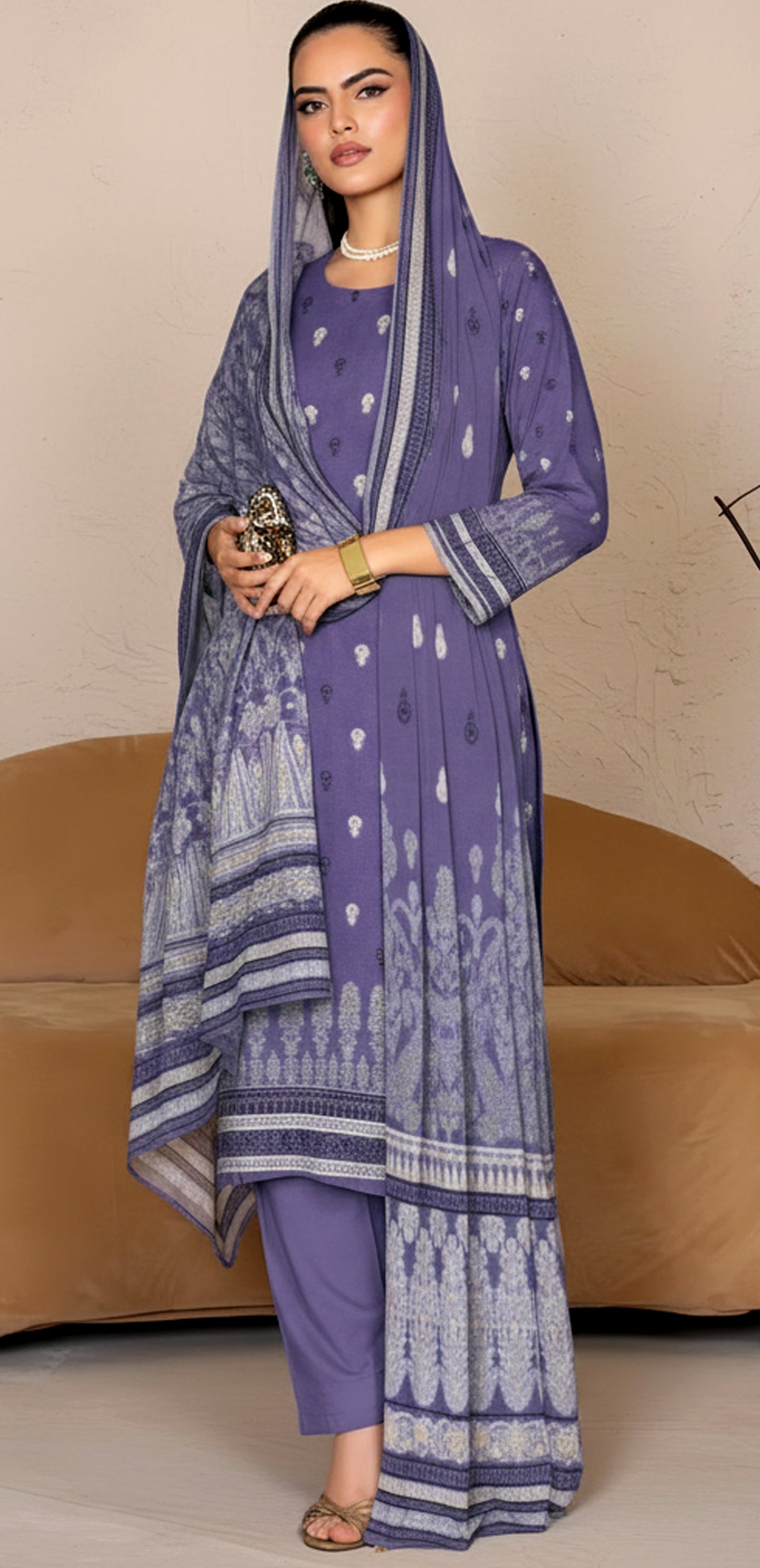 Lwn-001- Lawn  Baanadora  | 3 Piece suits