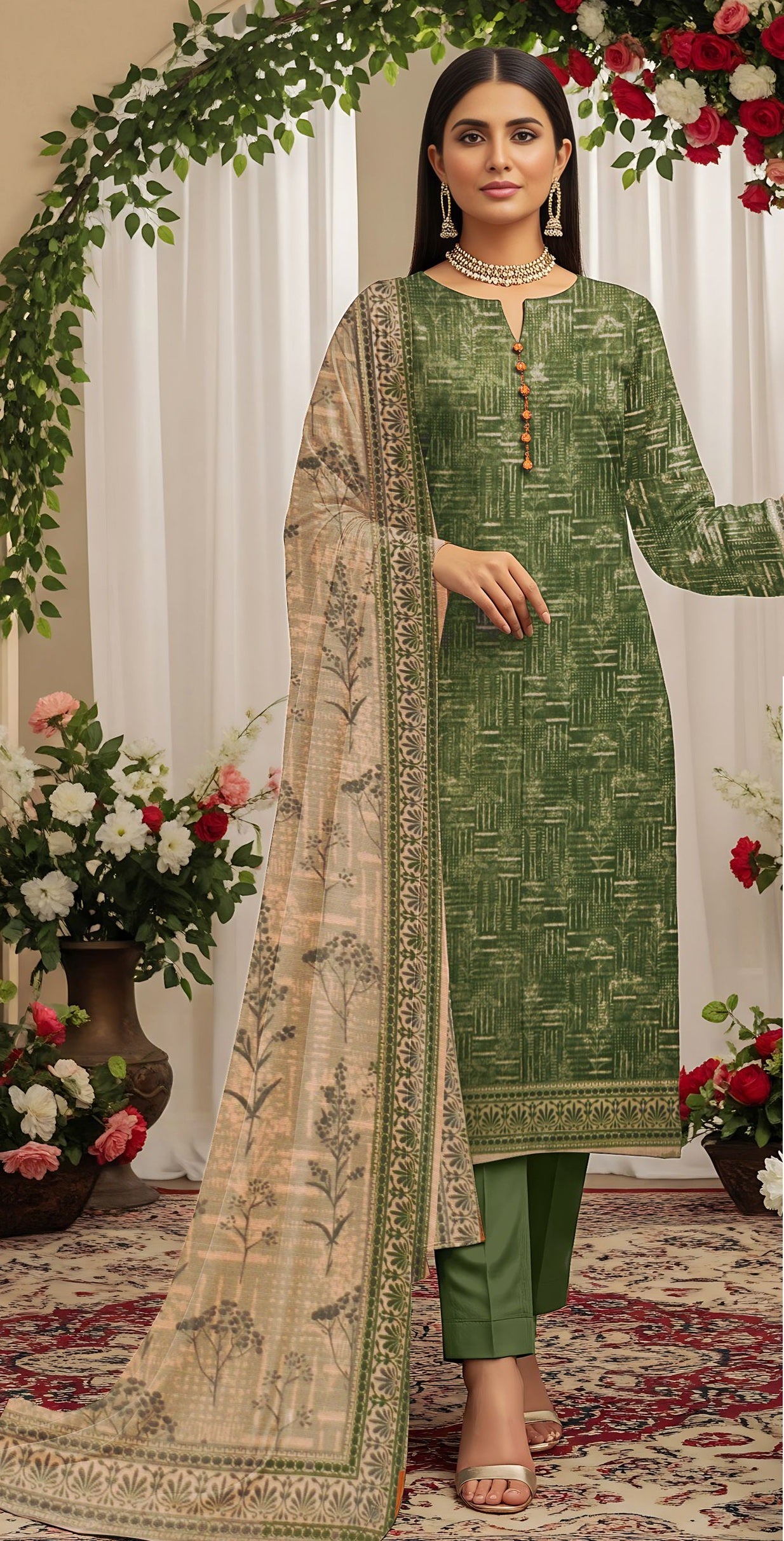 Khd-011- Women Khadar Suit | 3 Piece