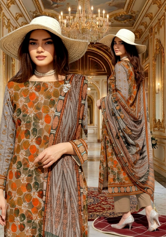 Hoor by HarbonStone | 3-Piece Premium Printed Lawn - Unstitched