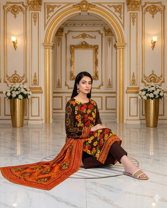 Hoor by HarbonStone | 3-Piece Premium Printed Lawn - Unstitched
