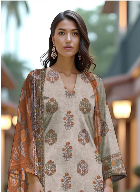 Khd-002 -Premium Khaddar Suit | 3 Piece